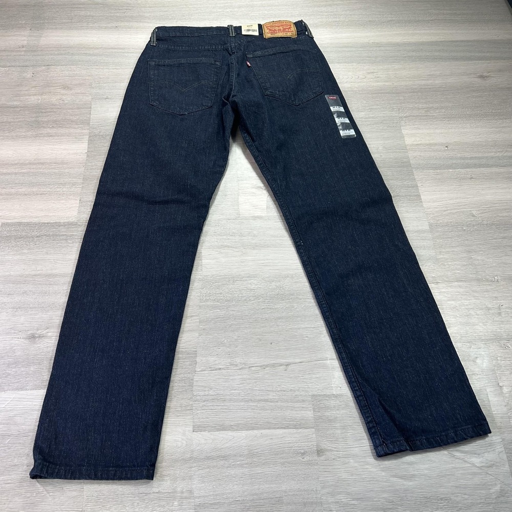 Levis 502 Jeans Mens 30x32 Blue Regular Tapered 100% Cotton Denim Dark Wash